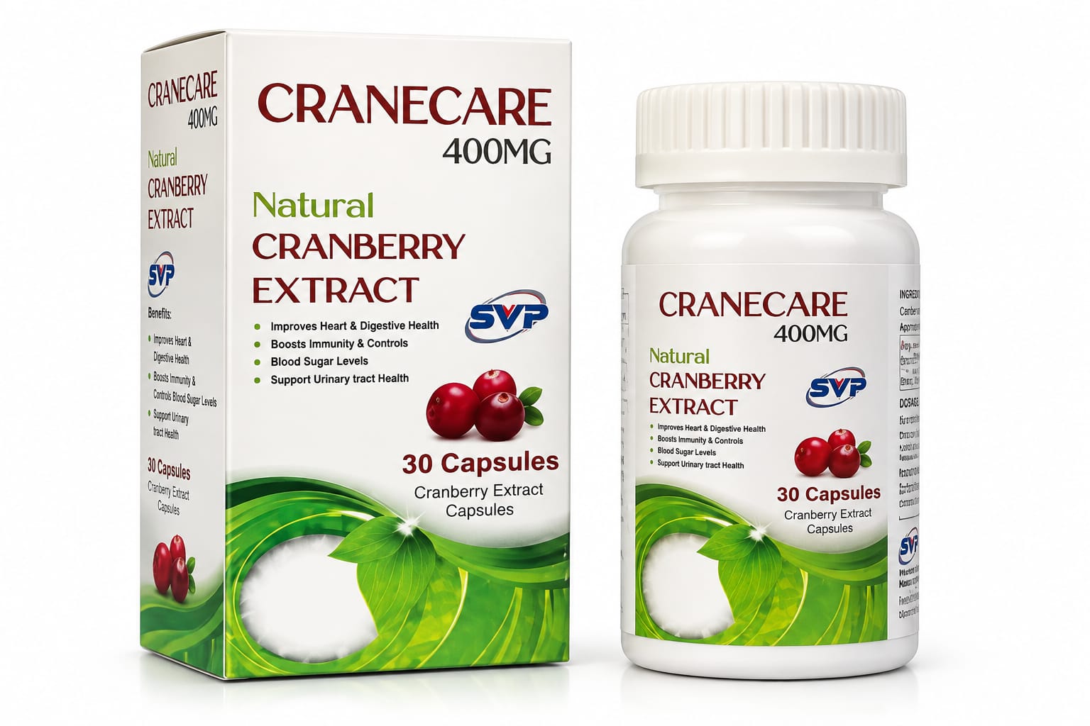 CRANECARE cranberry extract capsule label
